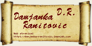 Damjanka Ranitović vizit kartica